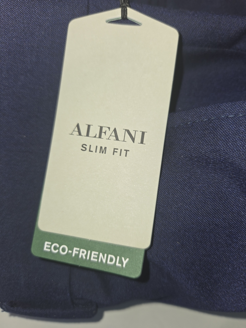 Alfani Men's Dark Navy Stretch Dress Pants 33 W 32 L NWT - Picture 3 of 9